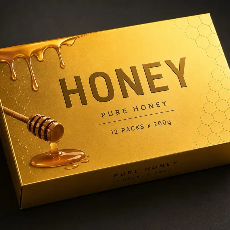 Organic Honey -12 Sachet X 20g per  with Bee Pollen & Royal & Pure Honey