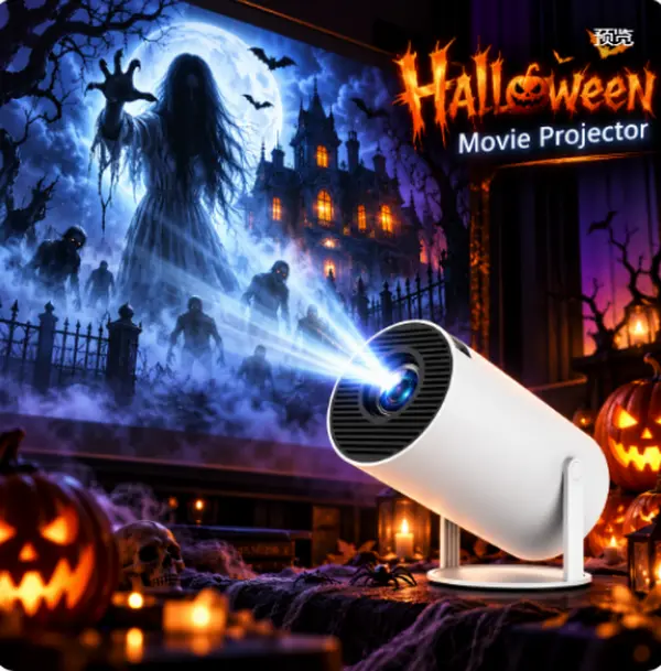 Halloween White Window Projector, Halloween Decorations - Festive Home & Party Supply for Scary Scene Creation