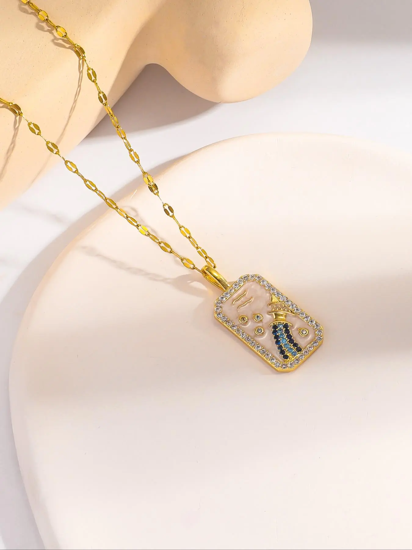 Zodiac Themed Pendant Necklace, Chain Zodiac Pendants, Astrology Pendant, Fashion Jewelry for Party, Daily Clothing Decor, Trendy All-match & Exquisite Jewelry for Birthday Gift, Dainty Necklace, Elegant Necklace