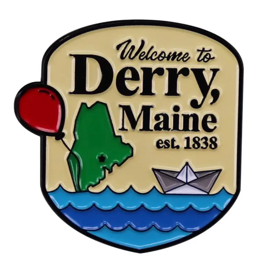 “Welcome to Derry, Maine” IT Halloween Enamel Pin