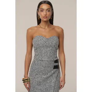 Lt. Grey All You Need Tweed Corset
