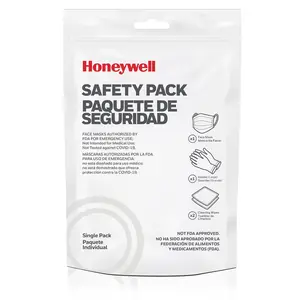 Honeywell Safety Pack To Go - 1 Mask, 1 Pair of Gloves & 2 Cleaning Wipes