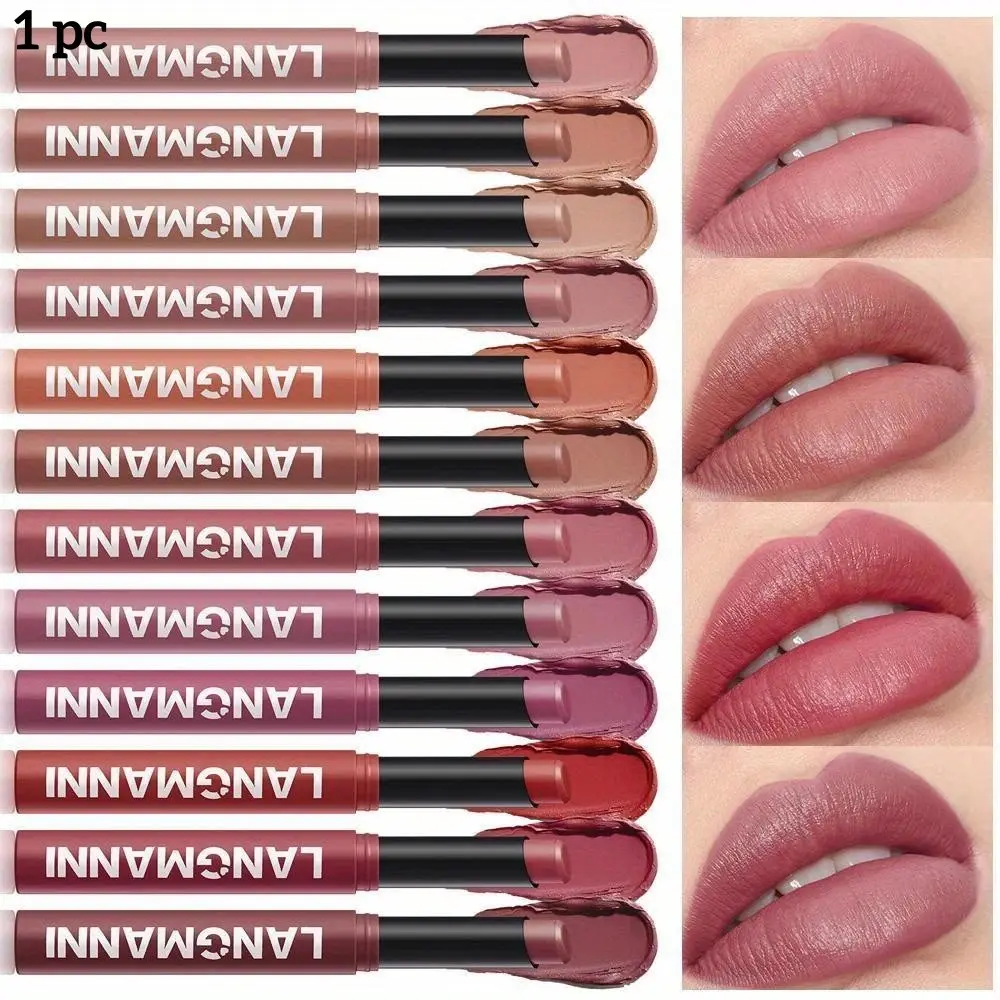Long Lasting Matte Moisturizing Beeswax Lipstick, Hydrating, Nourishing, Glossy Waterproof Non-stick Cup Lip Gloss, Suitable for All Occasions Lip Makeup, Girls and Women Makeup Accessories, Cosmetic