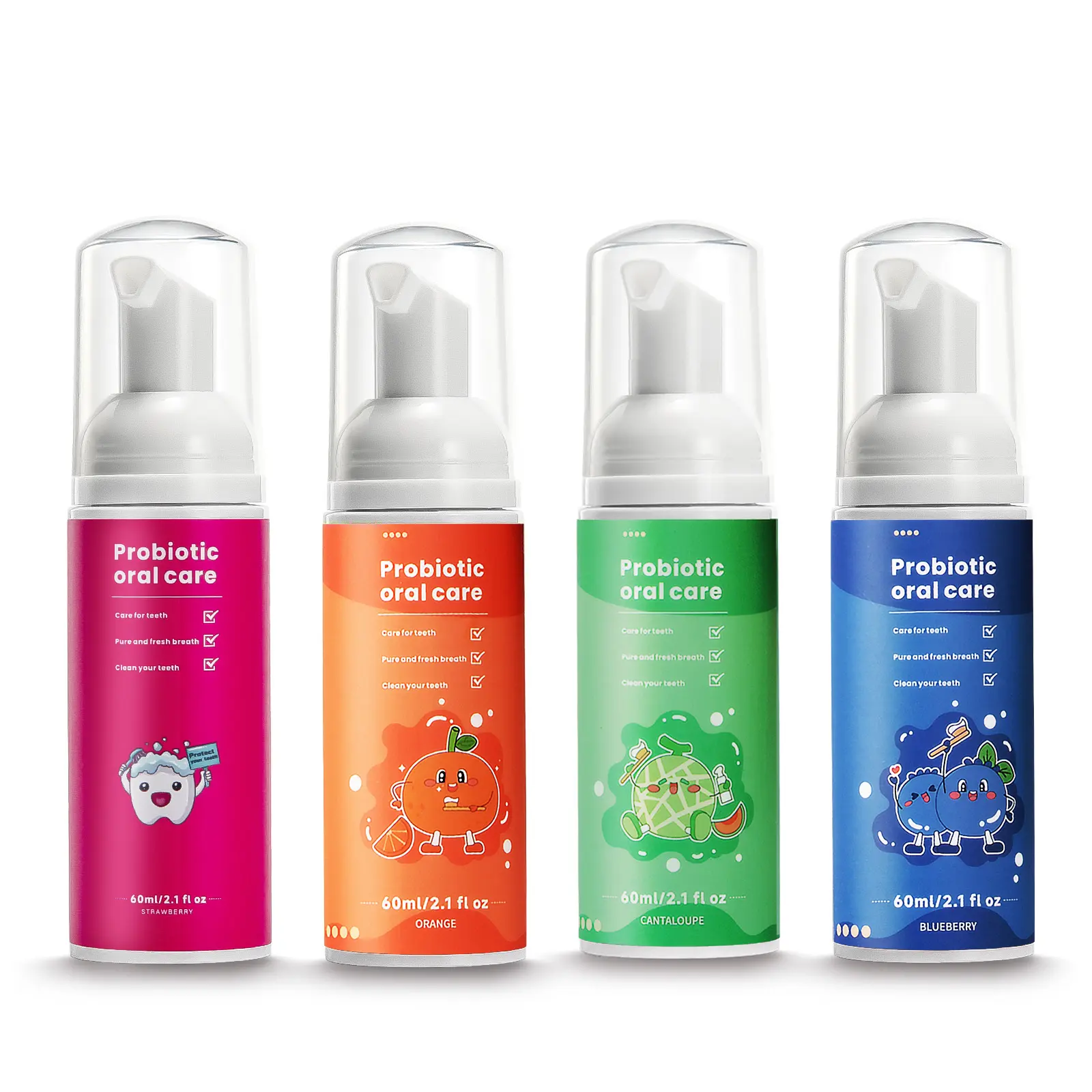 Kids Foaming Fluoride-Free Toothpaste, Toddler Natural Teeth Clean Whitening Toothpaste for U Shaped Toothbrush