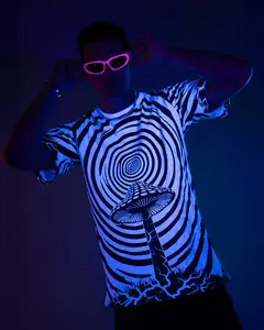 Vivid Vortex Swirly Mushroom Tee