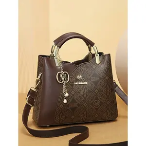 Women's Fashionable All Over Print Handbag & Wallet & Pouch Set, Casual Versatile Shoulder Bag Set for Daily Used, Trendy High-quality Daily Commuting Bag