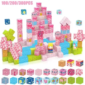 Sakura Castle Magnetic Cubes Explorer Kit, 3D Cherry Blossom Castle Building Toy Set, Model Building Kit, STEM Imaginative Play Toy for Kids, Build Secret Sakura Castles, Perfect Birthday Gift for Boys Girls