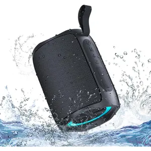 Speaker, Portable  Speaker  IPX5  5.3 Speakers Loud Stereo Sound with LED Light TWS Speakers Suitable for Travel,  and Outdoor Travel, Black(06A)