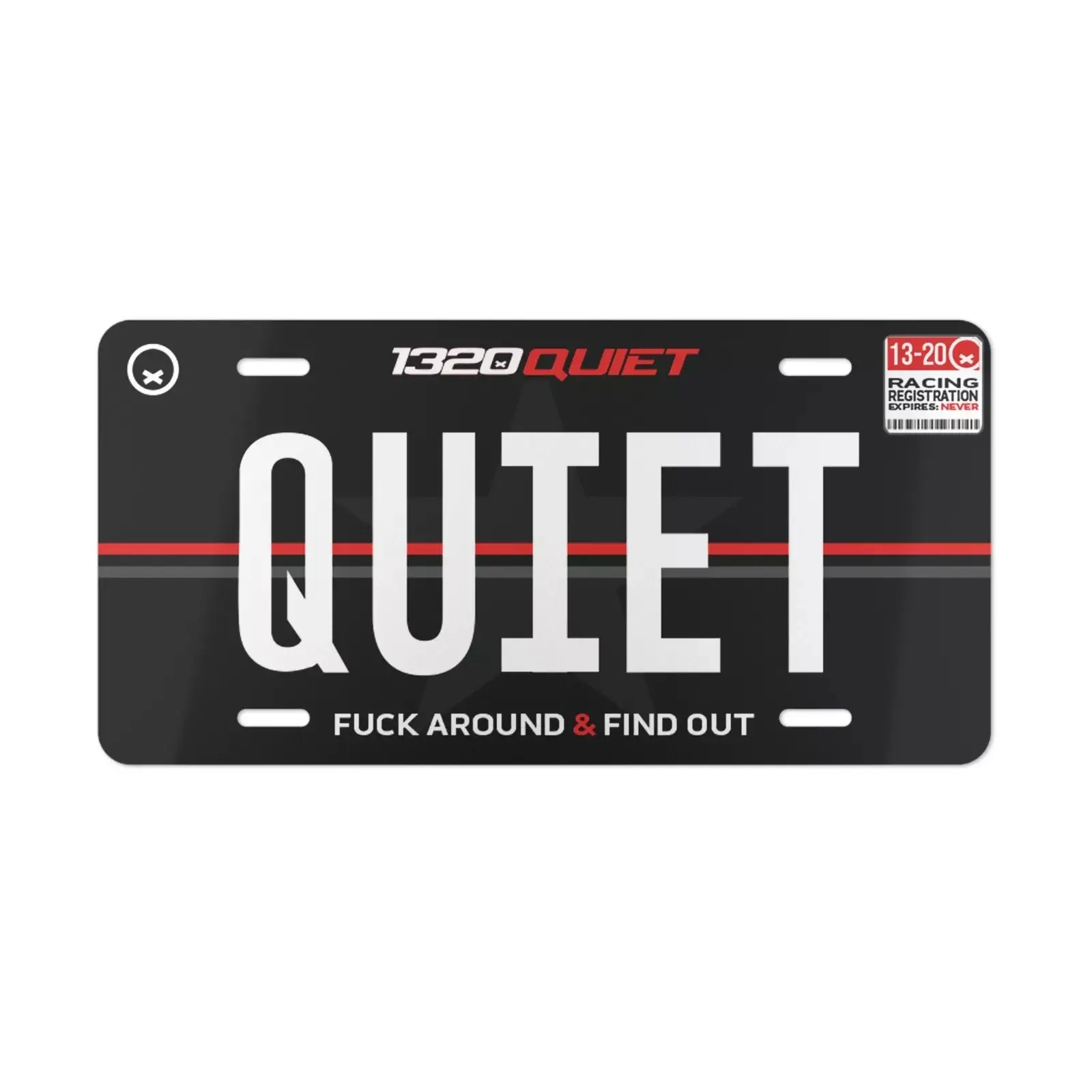 Quiet Racing Club x 1320 Video - Racing Car Vanity Aluminum License Plate