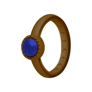 Silicone Anniversary Ring Women Breathable Design Womens Silicone Wedding Rings With Diamond Shape Rubber Engagement Rings for Work Out