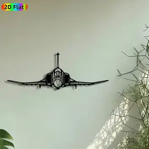 1pc Fighter Jet Metal Wall Art, Military Aircraft Statue Mural, Intricate Craftsmanship, Artistic Metalwork, Perfect for Fathers Day, Housewarming Decor, Perfect for Man Cave Office Garage Decor, Ideal Gift for Aviation Enthusiasts.