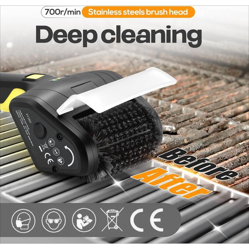 Sivora™ Electric BBQ Grill Brush Cordless and Rechargeable,Adjustable Angle, Barbecue Accessories,Barbecue Utensils,Wire Brushes for Cleaning Rust, Grill, Dirt, Paint Removal, Welding