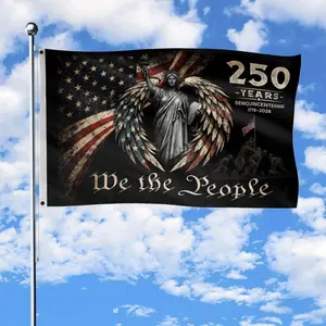 We The People 250th Anniversary Garden Flag 1776-2026 American Patriotic Home Decor Fourth of July Independence Day Yard Decoration Gift