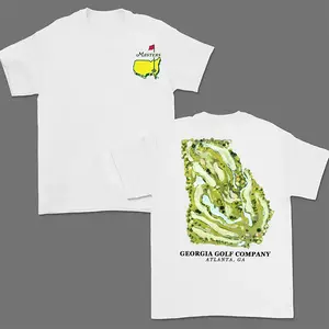 Augusta National Course Map Golf 2026 T Shirt, Georgia golf company, Vintage Unisex Cotton Apparel, Breathable Fabric Sports Top, Masters Tournament T Shirt, Masters T Shirt, For Men For Women