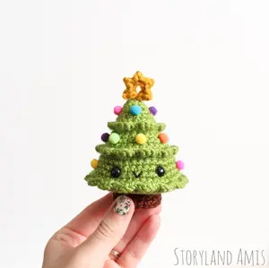 Joy the Baby Christmas Tree Amigurumi, Crocheted Tree Pattern, Winter, Holiday Toy Tutorial, PDF Crochet Pattern