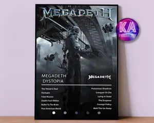 Megadeth Poster | Dystopia Poster | Album Poster Prints | Wall Decor Posters | Album Cover | Metal Music Poster