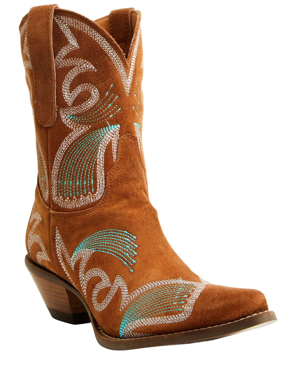 Dingo Women's Women'S Flying Colors Suede Western Booties Round Toe - Di2343
