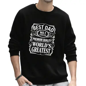Premium Vintage Dad Sweatshirt – World's Greatest Dad Graphic with No.1 Quote