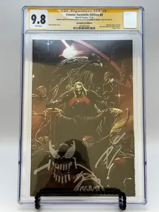[REMARK - SIGNED DONNY CATES - RYAN STEGMAN][FOIL] Symbiote VENOM #3, UNKNOWN COMICS Exclusive Facsimile Stegman Virgin NYCC Variant, CGC 9.8 Yellow Label [IN STOCK]