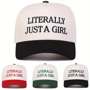 Unisex Letter Embroidered Patchwork Adjustable Baseball Cap Breathable Sun Protection Outdoor Hat