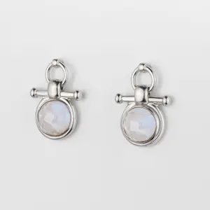Adele - Moonstone Horse Bit Equestrian Earring in Silver