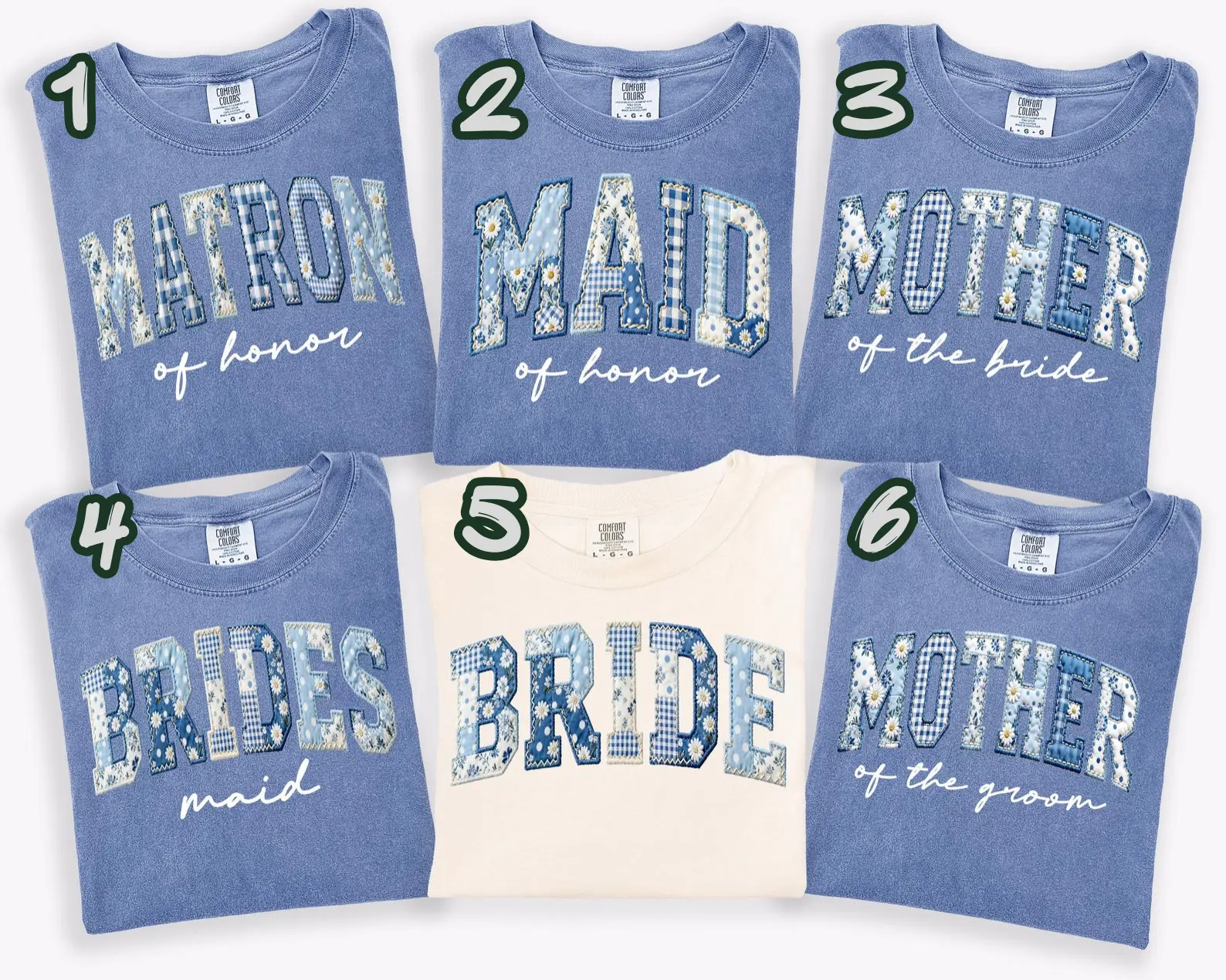 Comfort Colors Bride And Bridesmaid Matching T-Shirt, Bridesmaid Proposal Gift, Maid of Honor Tee, Matching Wedding Shirt, Wedding Party Bachelorette Shirt, Trendy Bride Shirt, Full Size, Full Color