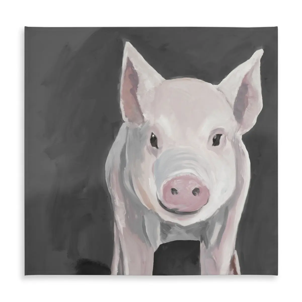 Begin Home Decor C1TC5858H0APRA 58 x 58 in. Little Piglet Rustic Farm Animal Tablecloth - Indoor & Outdoor Decor