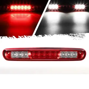 Partsam High Mount Stop Light Led Third 3rd Brake Light Replacement for Silverado and Sierra 1500 2500 HD 3500 HD 2007 to 2013 Rear Cab Roof Center Mount Stop Brake Tail Light Cargo Lamp (Red Lens)