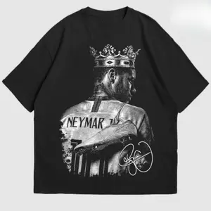 Neymar King Graphic T-Shirt, summer tee, vintage y2k, graphic tees, mens clothing, streetwear, gift for fan, good graphic tees, neymar t shirt