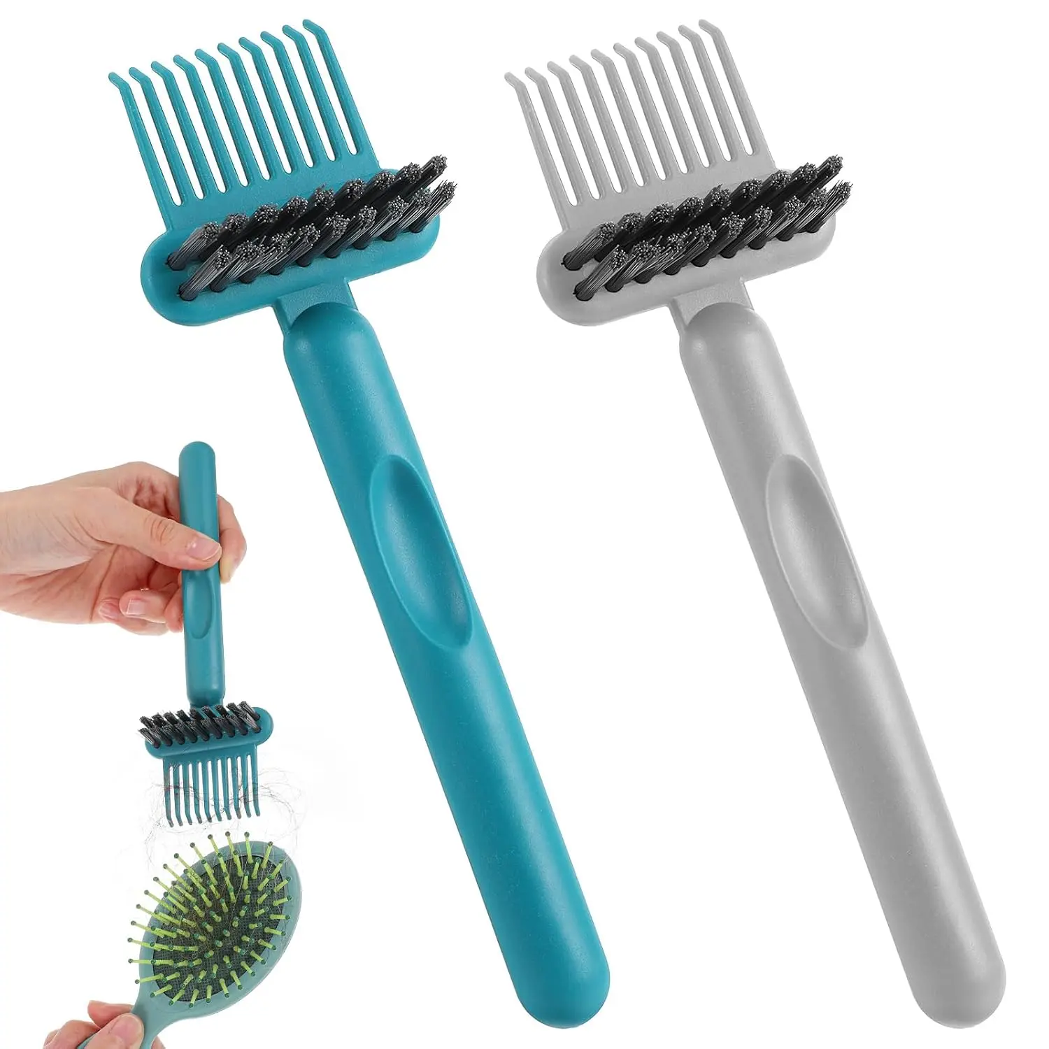 2-piece set of 2-in-1 hair comb cleaner and disassembly tool, effectively cleans hair combs, suitable for both men and women, for home, travel, and salon use, removes hair dust: Beauty and personal care