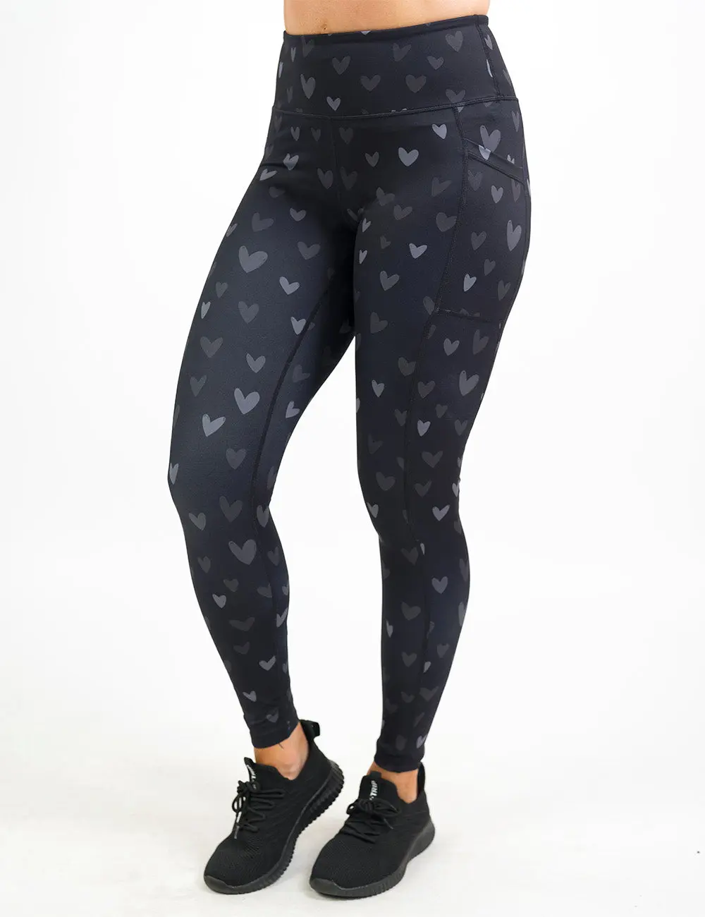 Women's Traditional Heart Pattern Print Leggings, Everyday Wear, Reliable Coverage Shadow Hearts Leggings Women's Traditional Heart Pattern Print Leggings, Everyday Wear, Reliable Coverage Shadow Hearts Leggings