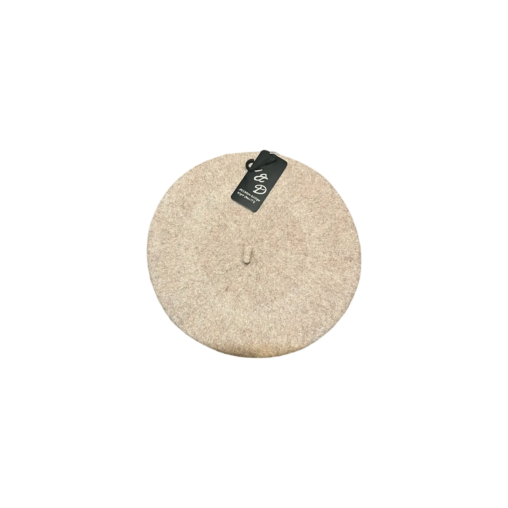 Women's Wool Beret ASTD - Simple Beige Woolen Hat for Women