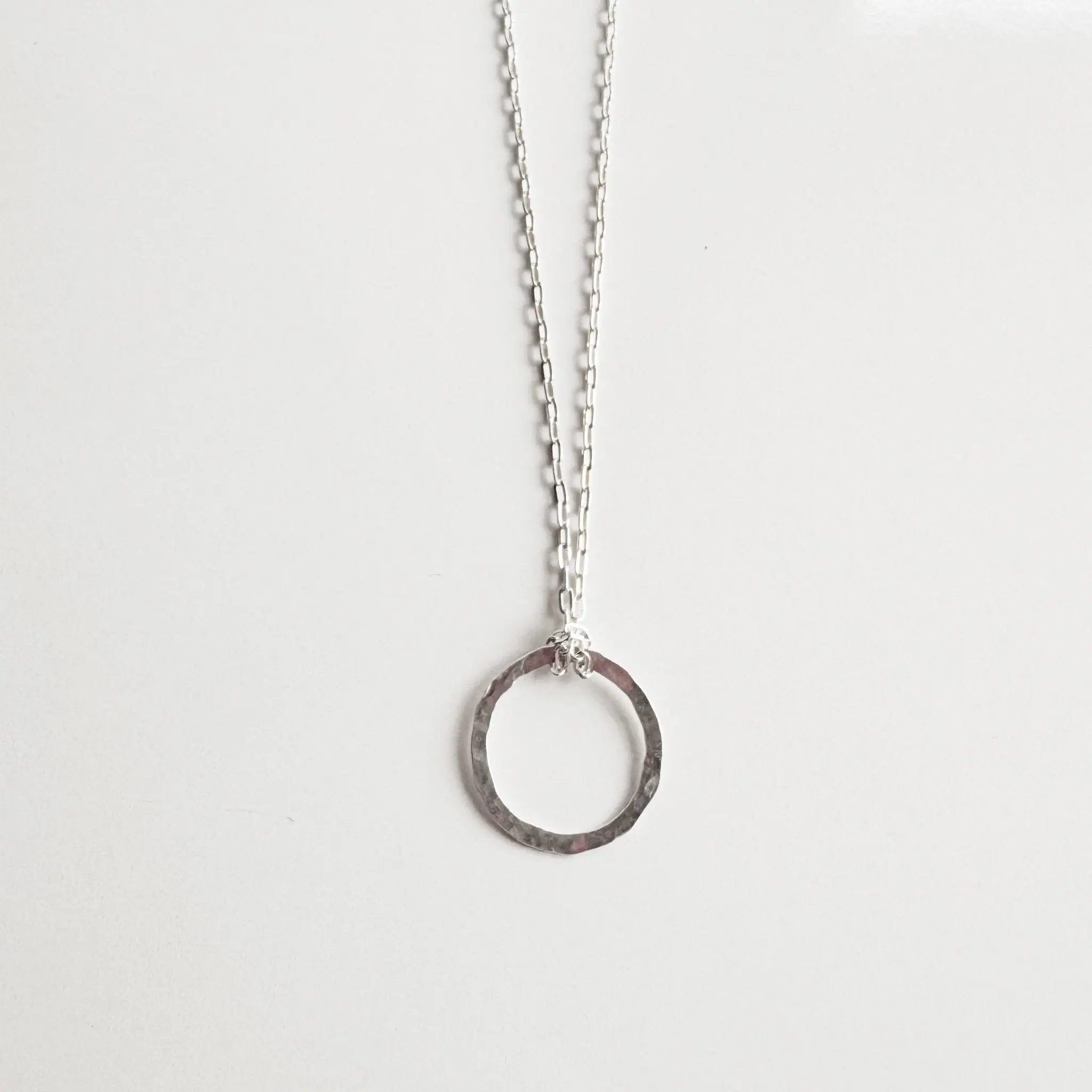 Sterling Silver Dainty Circle Necklace