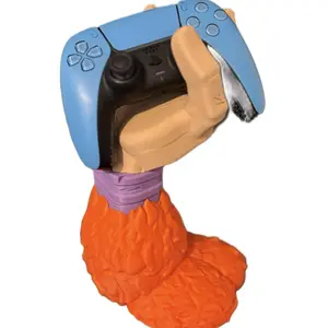 Game Control Holder Stand with Orange Base and purple Controller Design Console Smartphone