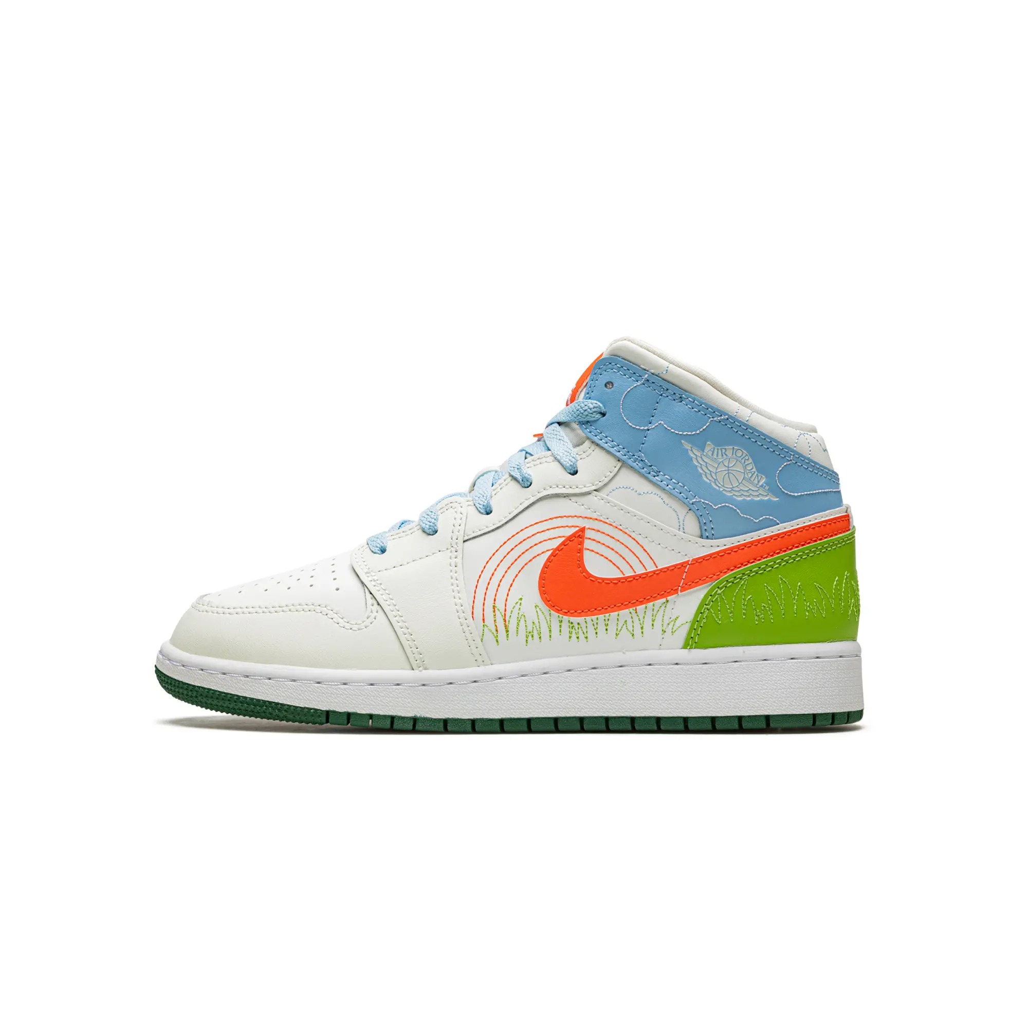 Air Jordan 1 MID SE GS "Stitch" DX2462 100