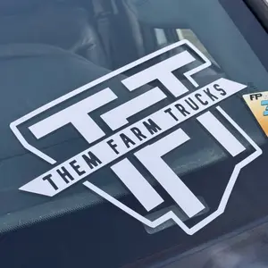 ThemFarmTrucks Sticker - White Design with Bold Text, Featuring Farm Truck Theme, Ideal for Personalization and Decoration