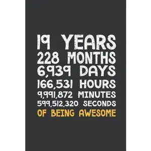 USED-Notebook: 19th Birthday 19 Years Old Being Awesome Anniversary Journal & Doodle Diary; 120 Dot Grid Pages for Writing and Drawin by Publishing Co, Birthday Design