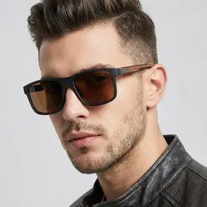 Casual Sunglass - Stylish Brown Lenses & Black Frame for Everyday Wear Versatile Design for Various Occasions christmas gift
