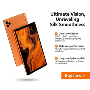 10.1-inch tablet I17 with calling capabilities, compatible with SIM card, TF card, 4GB RAM, 64GB ROM, Android 14, dual camera, 5MP+13MP, orange/gray/blue/black