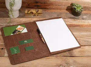 A4 Cork Padfolio Brown handmade in Portugal