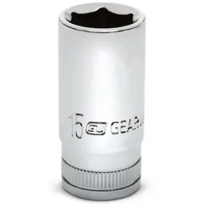 Gearwrench KD80397S-06 15 mm Mid Length 0.37 in. Drive 6 Point Deep Metric Socket
