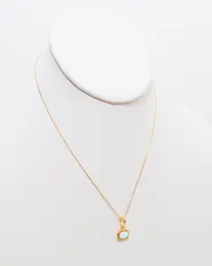 Dainty Octagon Opal Necklace