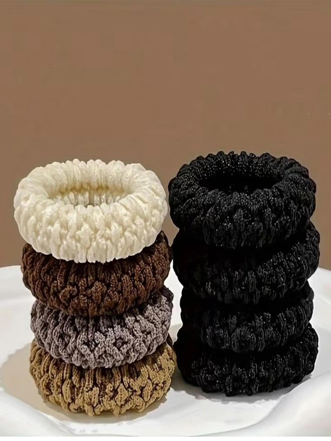 12-Pack Wide Thick Hair Ties, Scrunchie, Scrunchies, Elastic Durable Headbands, Hair Accessories, No Hair Damage, Fashionable Ponytails, Perfect Gift for Girls, New Year & Christmas