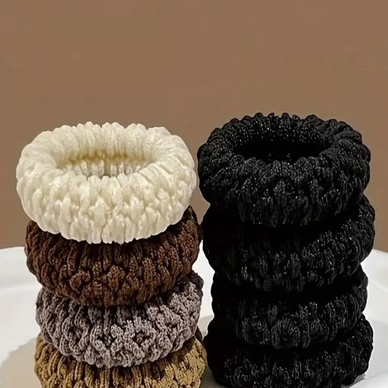 12-Pack Wide Thick Hair Ties, Scrunchie, Scrunchies, Elastic Durable Headbands, Hair Accessories, No Hair Damage, Fashionable Ponytails, Perfect Gift for Girls, New Year & Christmas