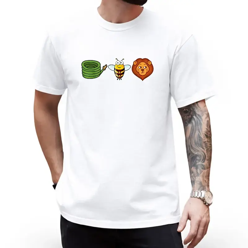 Hose Bee Lion T-shirt, Funny Humor Men Shirt, Unisex Graphic Cotton Tee