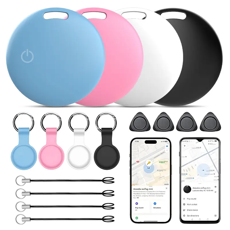 Tracker Duo For iOS & Android,Bluetooth tracker for Android Find Hub App & Apple Find My,IP65 Waterproof Item Locator for Keys,Wallets,Suitcases