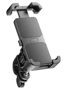 Bike Phone Mount - Motorcycle Handlebar GPS Bracket | Vibrationproof Auto-Lock | 40km/h Stable | for Scooter, MTB, Delivery Riders