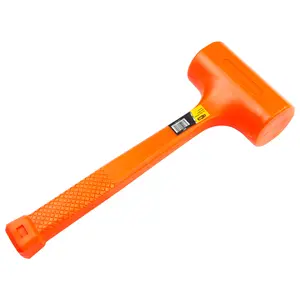 Stark USA 15153 4lblb Dead Blow Hammer Mallet Absorbing Non-Slip Handle Neon