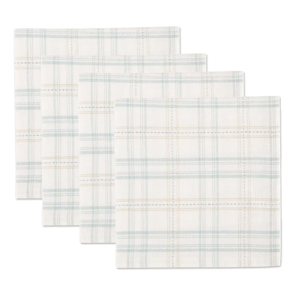 Design Imports Cottontail Garden Plaid Napkin Set of 4