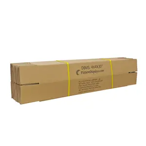 FixtureDisplays® 20 Pack 4 X 4 X 30" Shipping Boxes, Singlewall B Flute Cardboard Box for Shipping, Mailing, Packaging and Storage, Custom Size & Print Welcome 4X4X30-20PK-NF